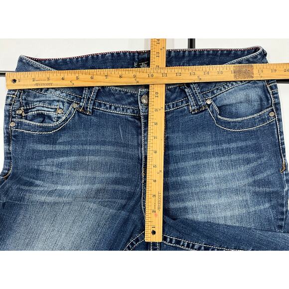 Women's Size 18 Lane Bryan Boot Leg Medium Wash Back Pocket Embroidery Stretch - Picture 6 of 7